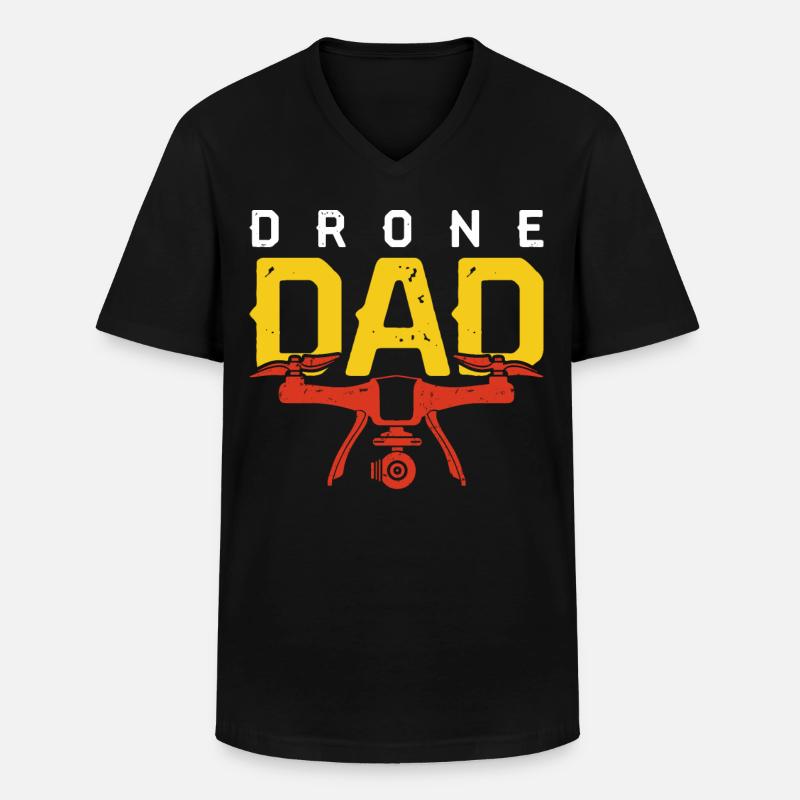 Drone Dad - Männer-T-Shirt mit V-Ausschnitt - Schwarz