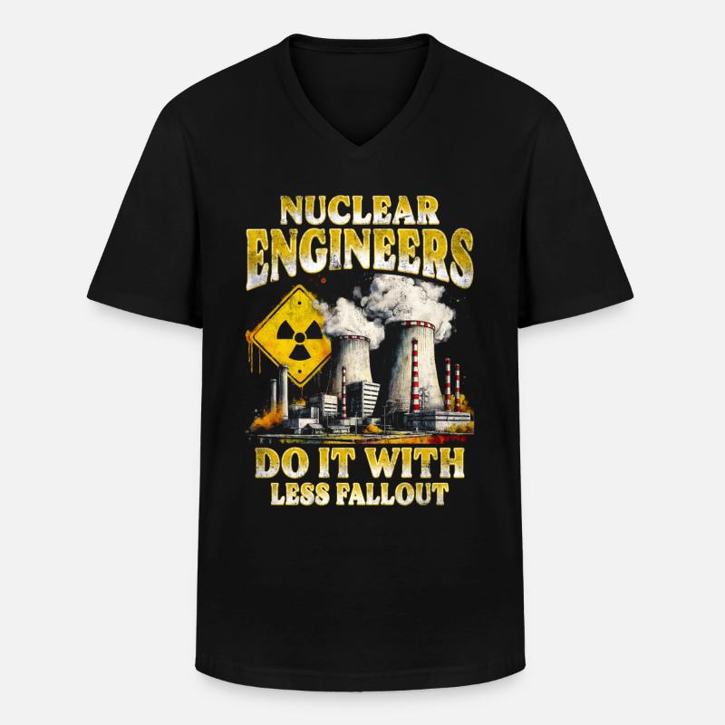 Nuclear Engineer Nuclear Technician - Men's V-Neck T-Shirt - black