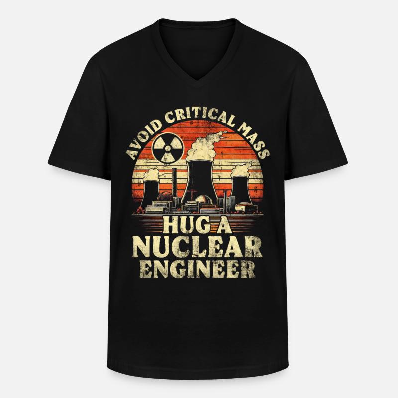 Nuclear Engineer Nuclear Technician - Men's V-Neck T-Shirt - black