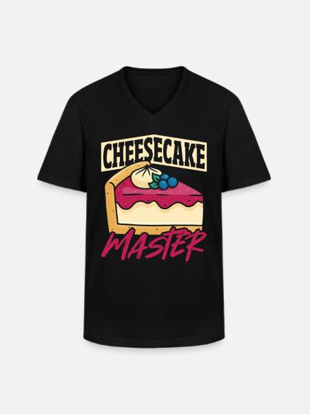 Cheese Eater Sweets Cheesecake - Men's V-Neck T-Shirt - black