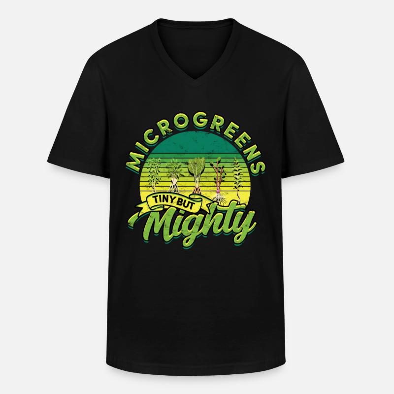 Microgreen Microgreens - Men's V-Neck T-Shirt - black