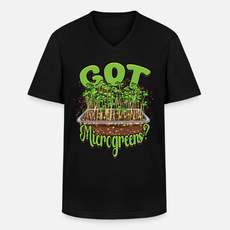 Microgreen Microgreens Got Microgreens? - Men's V-Neck T-Shirt - black