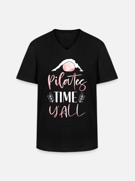 Instructeur de Pilates Professeur Fille - T-shirt col V Homme - noir