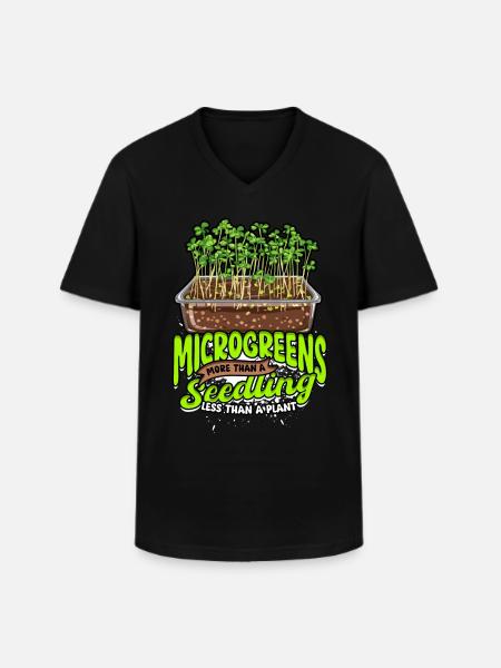 Microgreen Microgreens - Men's V-Neck T-Shirt - black