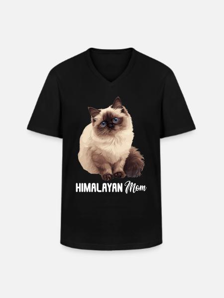 Himalayan Cat Colourpoint Katze - Men's V-Neck T-Shirt - black