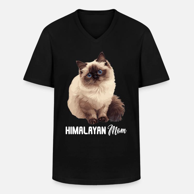 Himalayan Cat Colourpoint Katze - Men's V-Neck T-Shirt - black