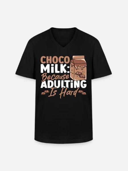 Cocoa Drink Chocolate Powder Dairy - Men's V-Neck T-Shirt - black