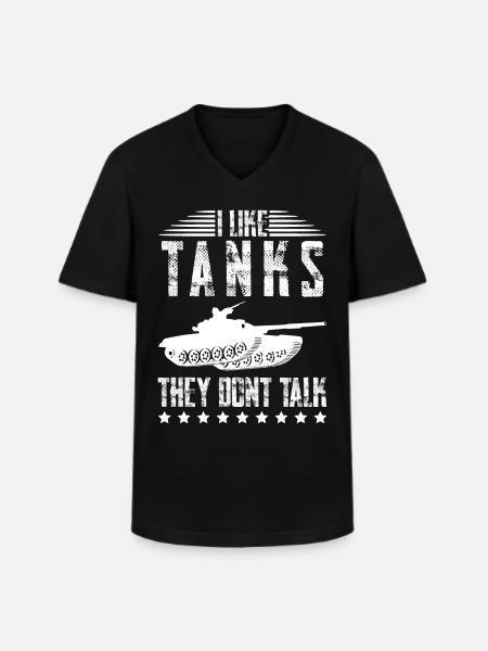 Battle Tanks MBT Tank Combat - Men's V-Neck T-Shirt - black