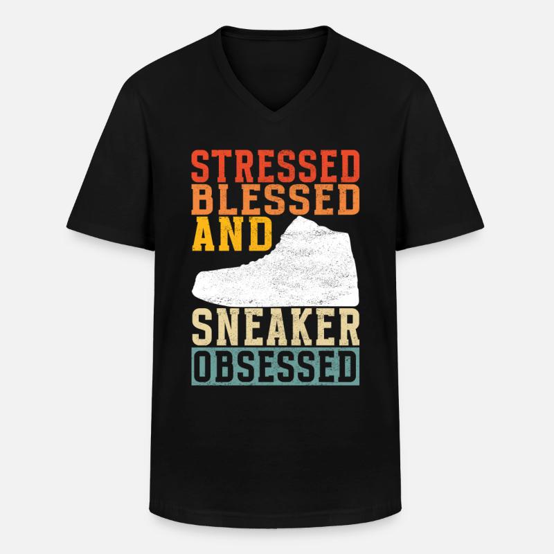 Sneakerhead Sneaker Collector - Männer-T-Shirt mit V-Ausschnitt - Schwarz