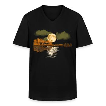Gitarre, Musiker, Musik Band, Gitarrist, - Männer-T-Shirt mit V-Ausschnitt - Schwarz - Vorne - AI Model Male 178 dark (178cm)