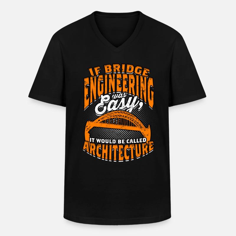 Bridge Engineer Civil Engineering - Men's V-Neck T-Shirt - black