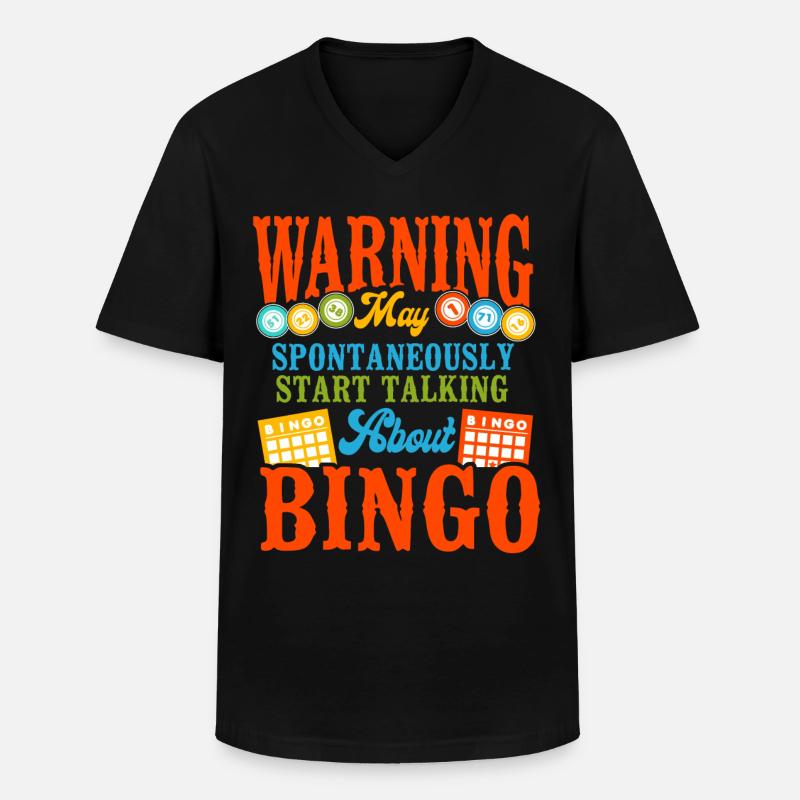 Bingo Player Warning May - Männer-T-Shirt mit V-Ausschnitt - Schwarz