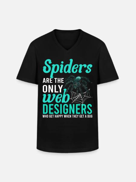 Tarantula Terrarium Amphibian Spider - Men's V-Neck T-Shirt - black