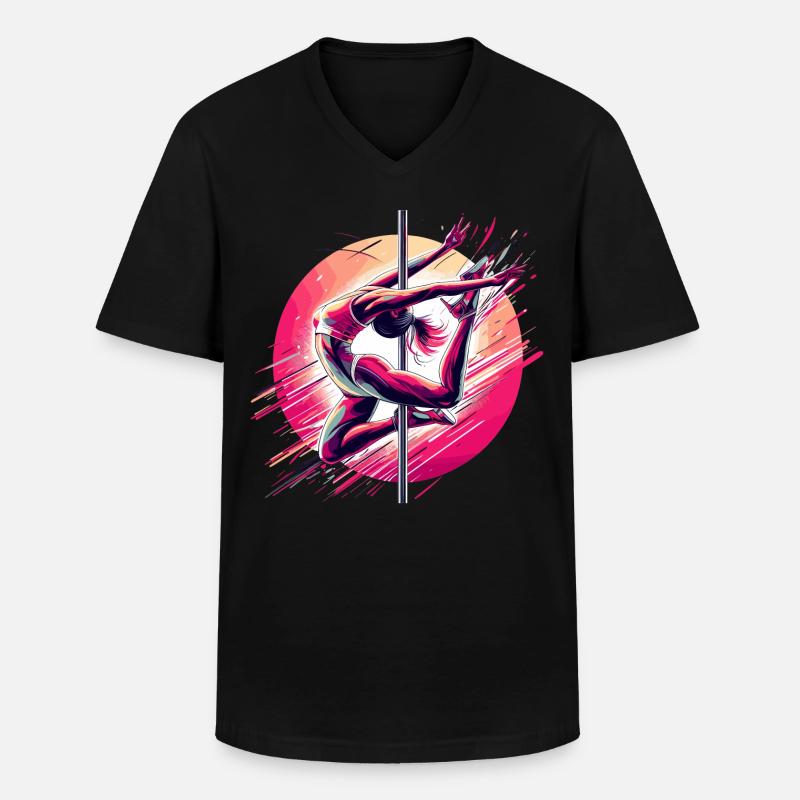 Pole Dance Dynamics Pink Gift - Men's V-Neck T-Shirt - black