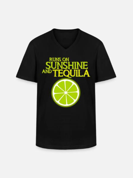 Tequila Lime Tequila Mexico - Men's V-Neck T-Shirt - black