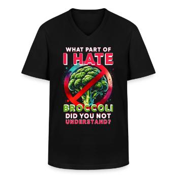 Brokkoli Hasser - Männer-T-Shirt mit V-Ausschnitt - Schwarz - Vorne - AI Model Male 178 dark (178cm)