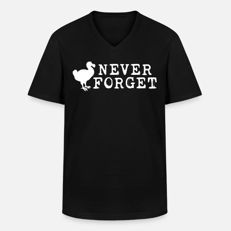 Dodo - Männer-T-Shirt mit V-Ausschnitt - Schwarz