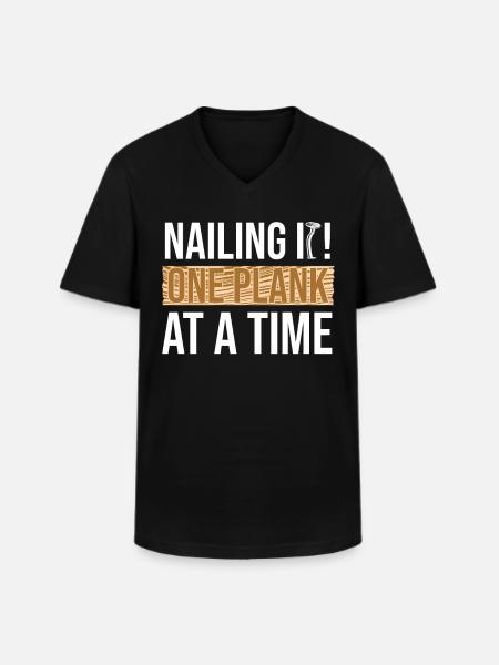 carpenter, carpenter, woodworker, carpenter, - Men's V-Neck T-Shirt - black