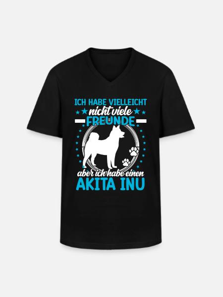 Akita Inu è il mio amico giapponese Akita Inu - Maglietta da uomo classica con scollo a V - nero