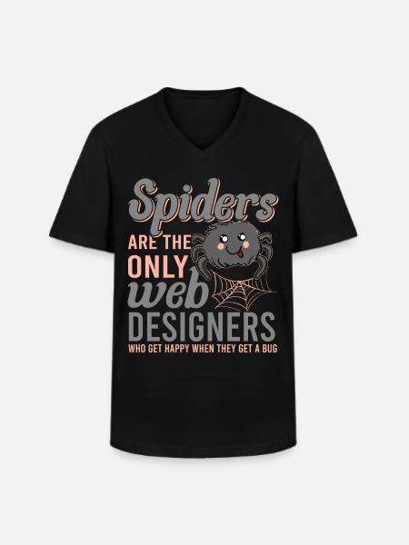 Tarantula Terrarium Amphibian Spider - Men's V-Neck T-Shirt - black