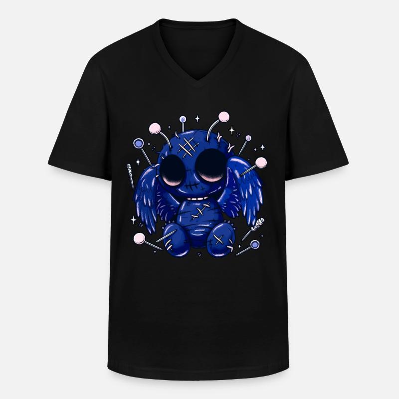 Pastel Goth Cute Mothman - Männer-T-Shirt mit V-Ausschnitt - Schwarz