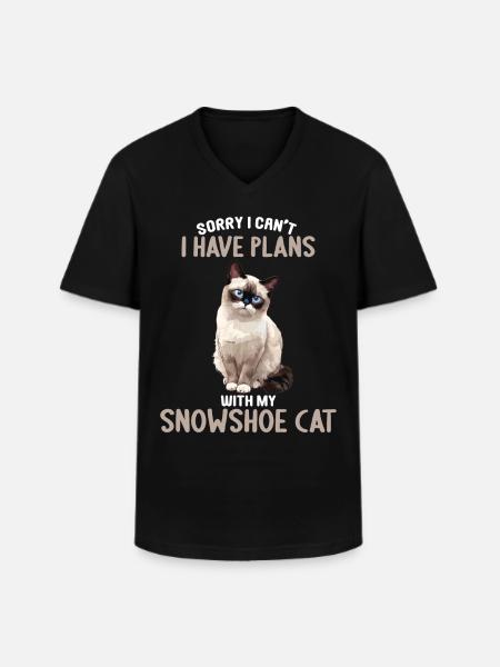 Snowshoe Kitten Snowshoe Cat - Men's V-Neck T-Shirt - black