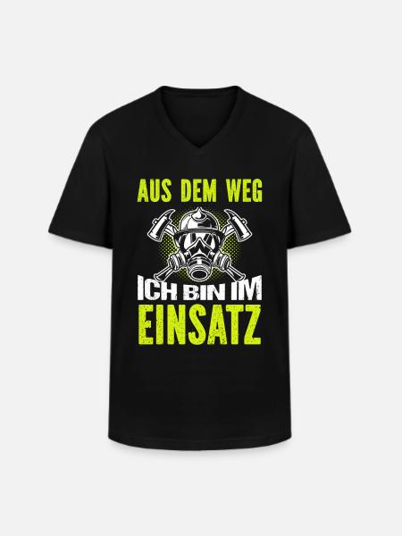 Firefighter Tshirt Firefighter Firefighter 112 - Men's V-Neck T-Shirt - black