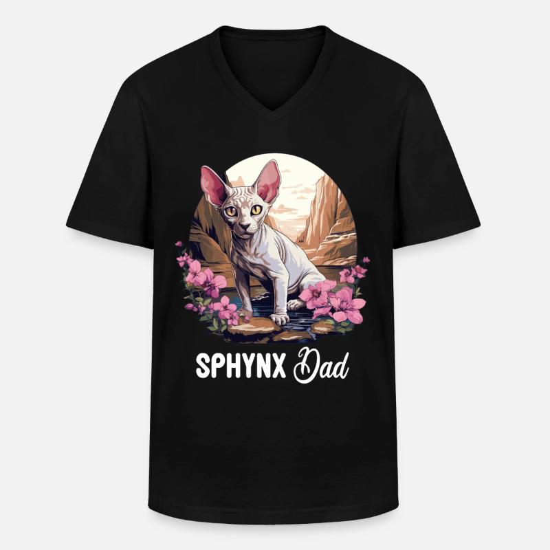 Sphynx Kätzchen Sphynx Katze - Männer-T-Shirt mit V-Ausschnitt - Schwarz