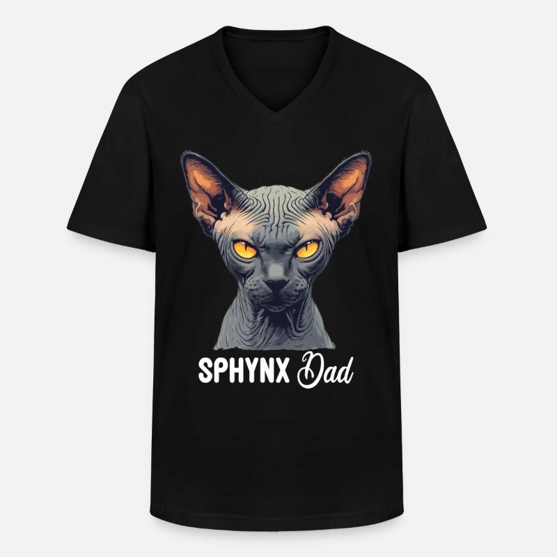 Sphynx Kätzchen Sphynx Katze - Männer-T-Shirt mit V-Ausschnitt - Schwarz