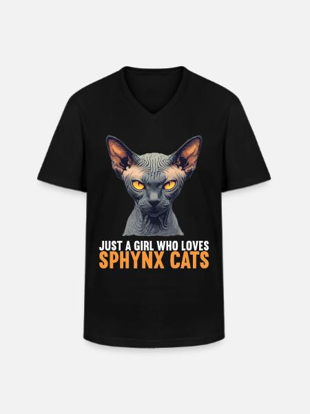 Sphynx Kitten Sphynx Cat - Men's V-Neck T-Shirt - black