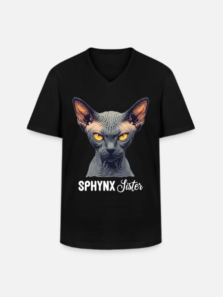 Sphynx Kitten Sphynx Cat - Men's V-Neck T-Shirt - black
