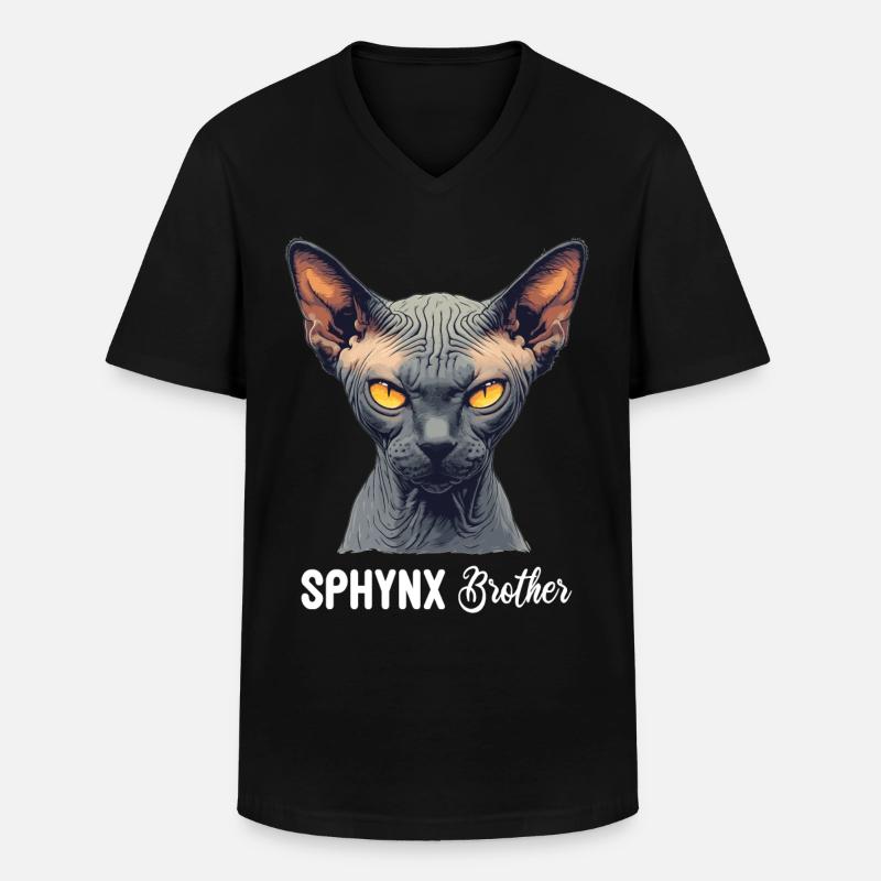 Sphynx Kätzchen Sphynx Katze - Männer-T-Shirt mit V-Ausschnitt - Schwarz