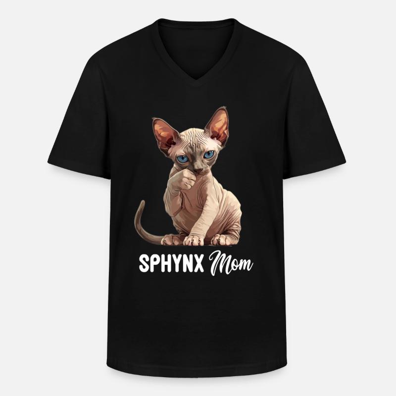 Sphynx Kätzchen Sphynx Katze - Männer-T-Shirt mit V-Ausschnitt - Schwarz