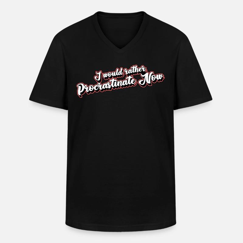 Procrastinating Student Procrastinators - Männer-T-Shirt mit V-Ausschnitt - Schwarz