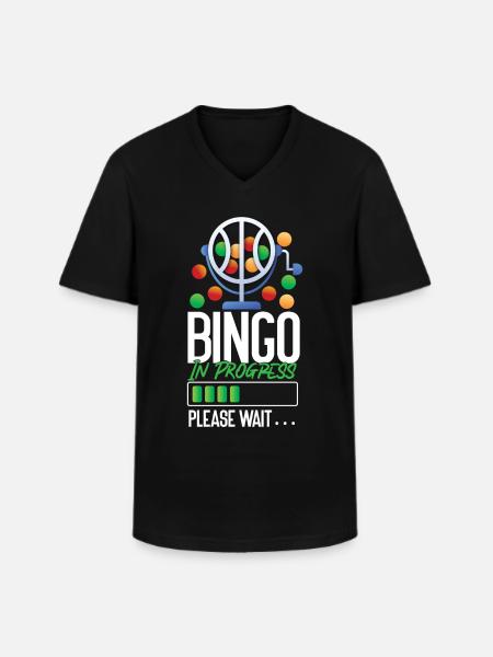 Bingo Player Bingo In Progress - Men's V-Neck T-Shirt - black