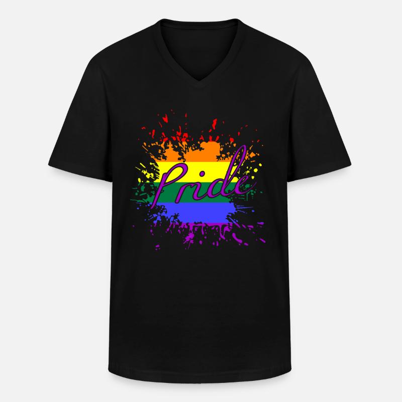 Pride Month - Männer-T-Shirt mit V-Ausschnitt - Schwarz