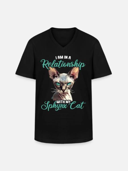 Sphynx Kitten Sphynx Cat - Men's V-Neck T-Shirt - black