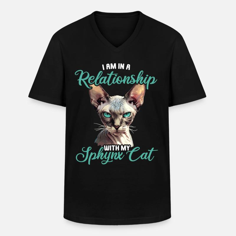 Sphynx Kätzchen Sphynx Katze - Männer-T-Shirt mit V-Ausschnitt - Schwarz