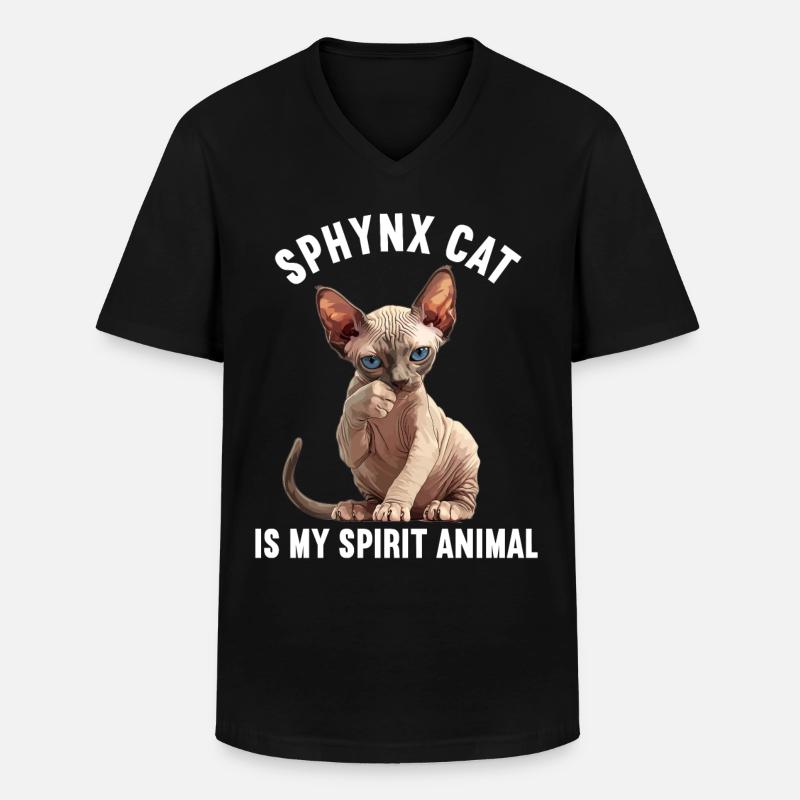 Sphynx Kätzchen Sphynx Katze - Männer-T-Shirt mit V-Ausschnitt - Schwarz