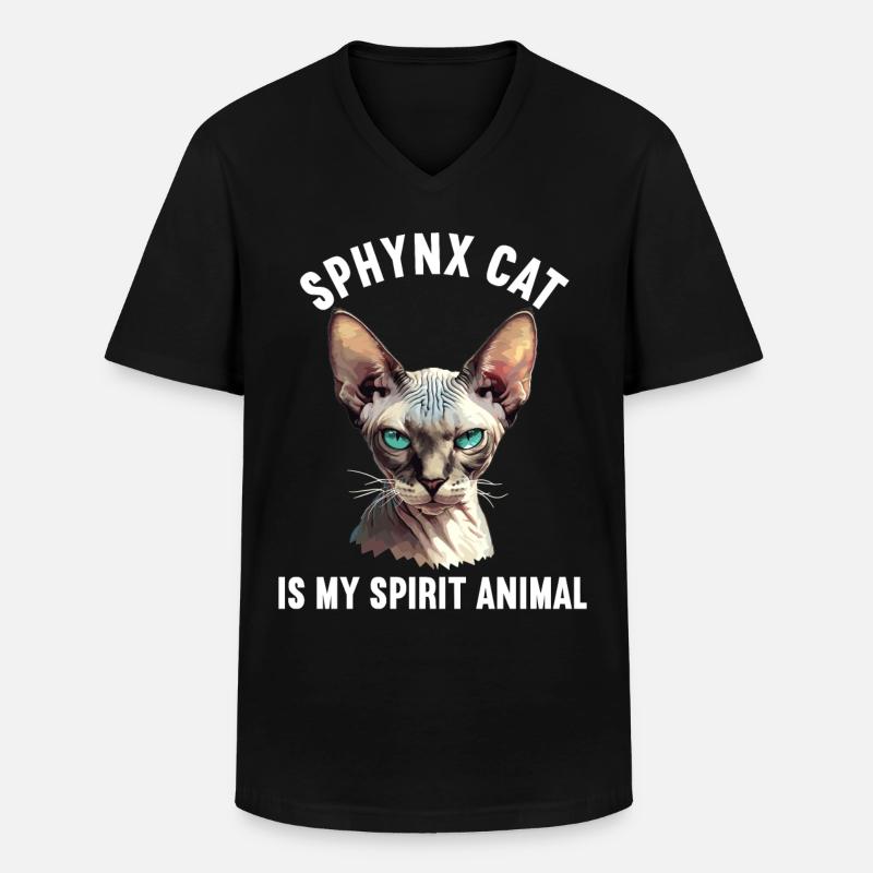 Sphynx Kätzchen Sphynx Katze - Männer-T-Shirt mit V-Ausschnitt - Schwarz
