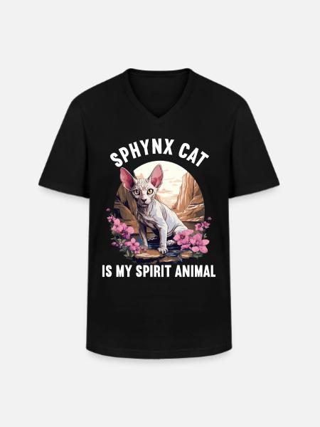 Sphynx Kitten Sphynx Cat - Men's V-Neck T-Shirt - black