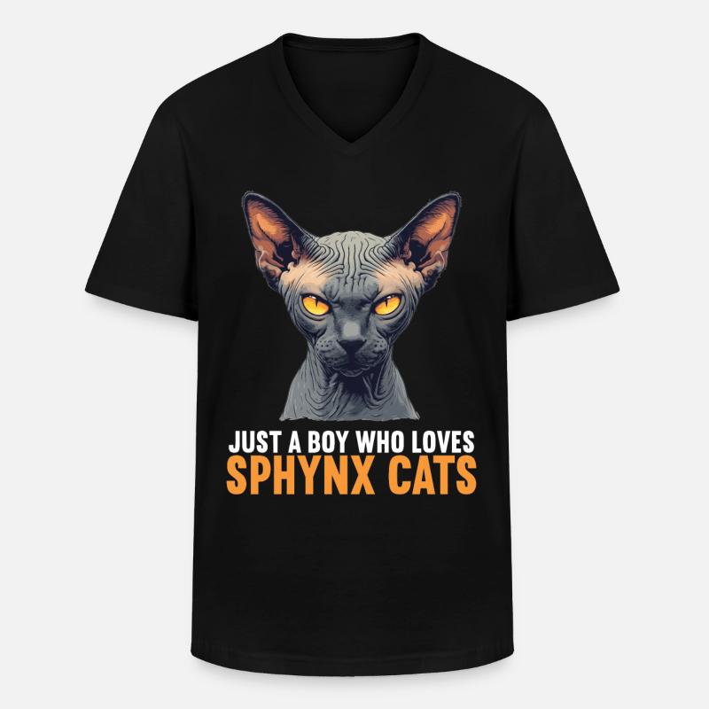 Sphynx Kätzchen Sphynx Katze - Männer-T-Shirt mit V-Ausschnitt - Schwarz