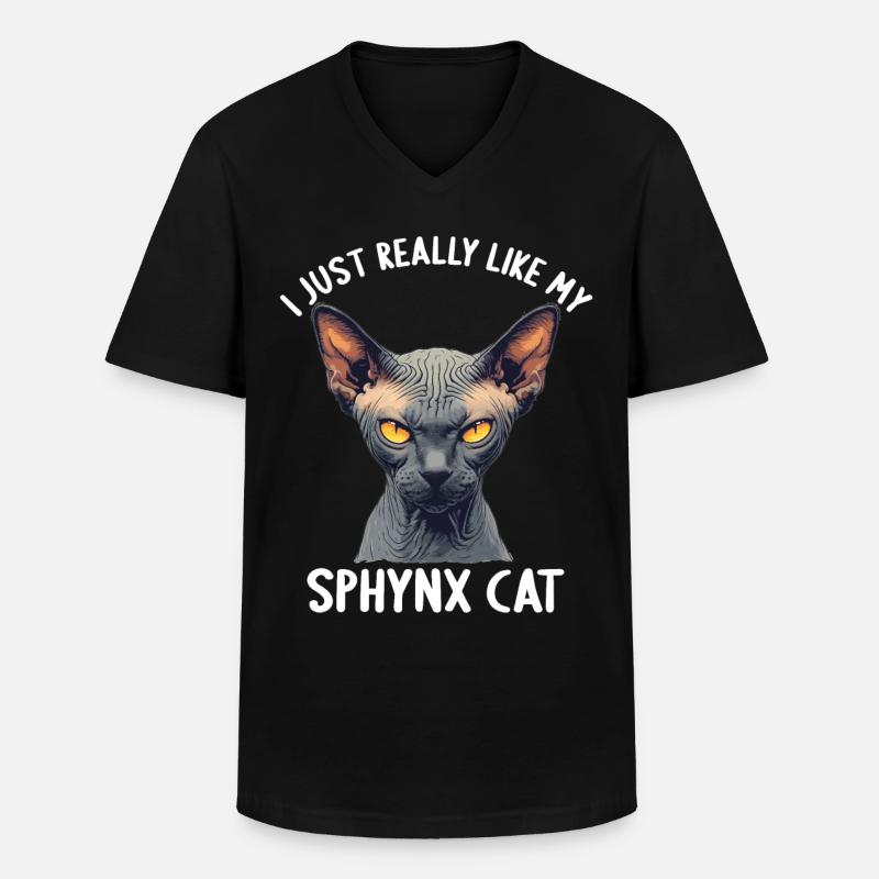Sphynx Kätzchen Sphynx Katze - Männer-T-Shirt mit V-Ausschnitt - Schwarz