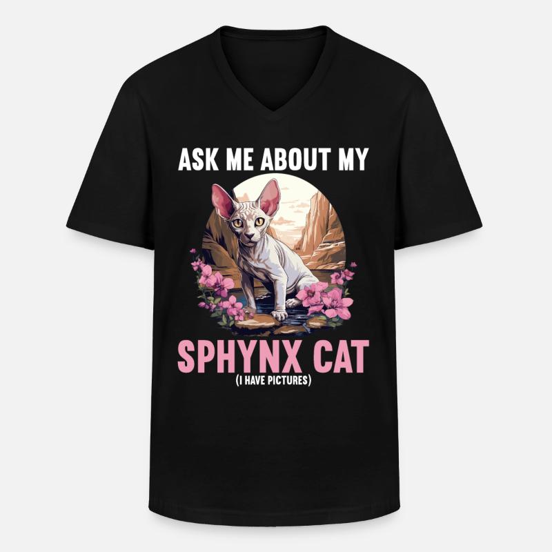 Sphynx Kätzchen Sphynx Katze - Männer-T-Shirt mit V-Ausschnitt - Schwarz