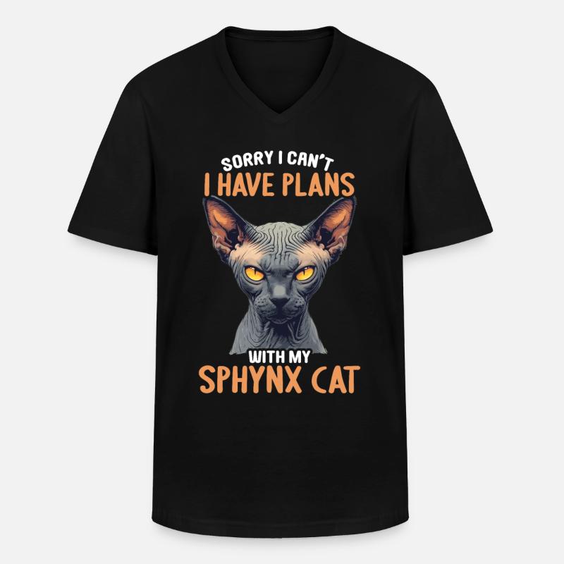 Sphynx Kätzchen Sphynx Katze - Männer-T-Shirt mit V-Ausschnitt - Schwarz
