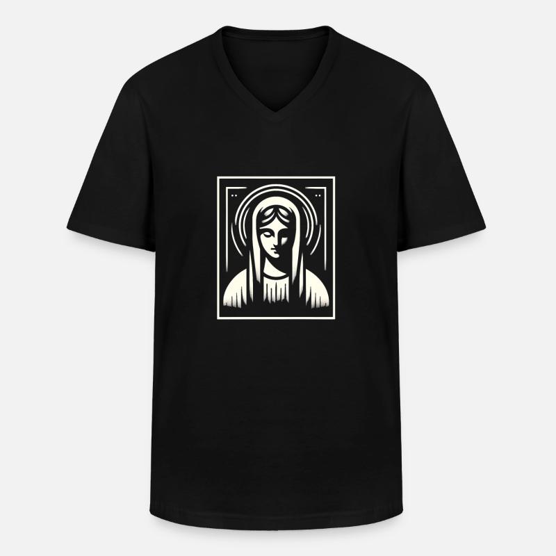 Moderne Madonna - Männer-T-Shirt mit V-Ausschnitt - Schwarz
