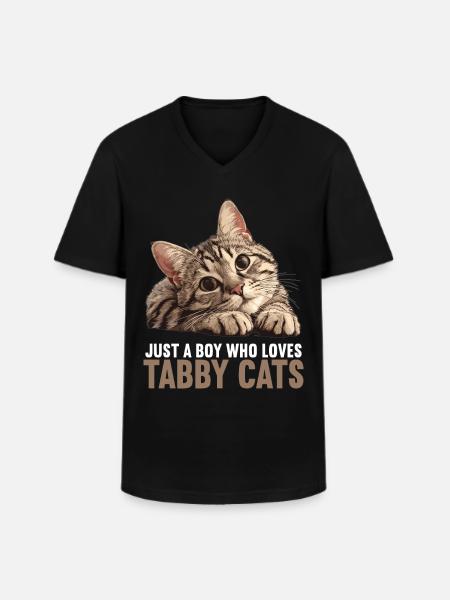 Tabby Kitten Tabby Cat - Men's V-Neck T-Shirt - black