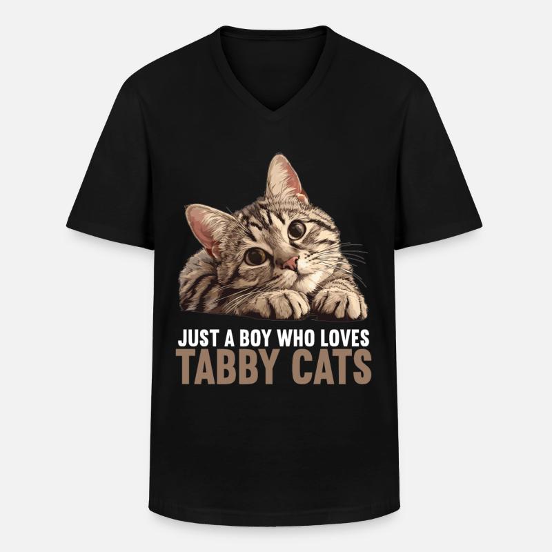 Tabby Kätzchen Tabby Katze - Männer-T-Shirt mit V-Ausschnitt - Schwarz
