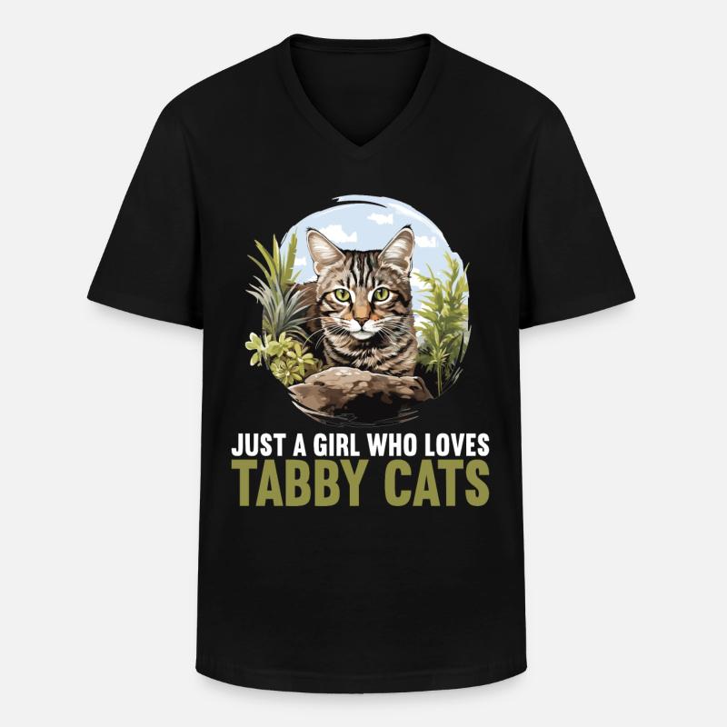 Tabby Kätzchen Tabby Katze - Männer-T-Shirt mit V-Ausschnitt - Schwarz