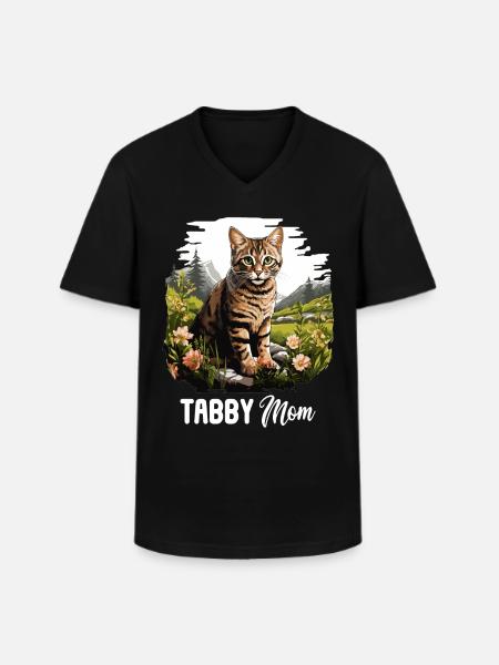 Tabby Kitten Tabby Cat - Men's V-Neck T-Shirt - black